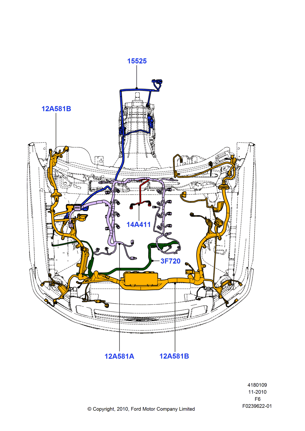 Ford DL3Z-12A581-GEB Wire Assembly