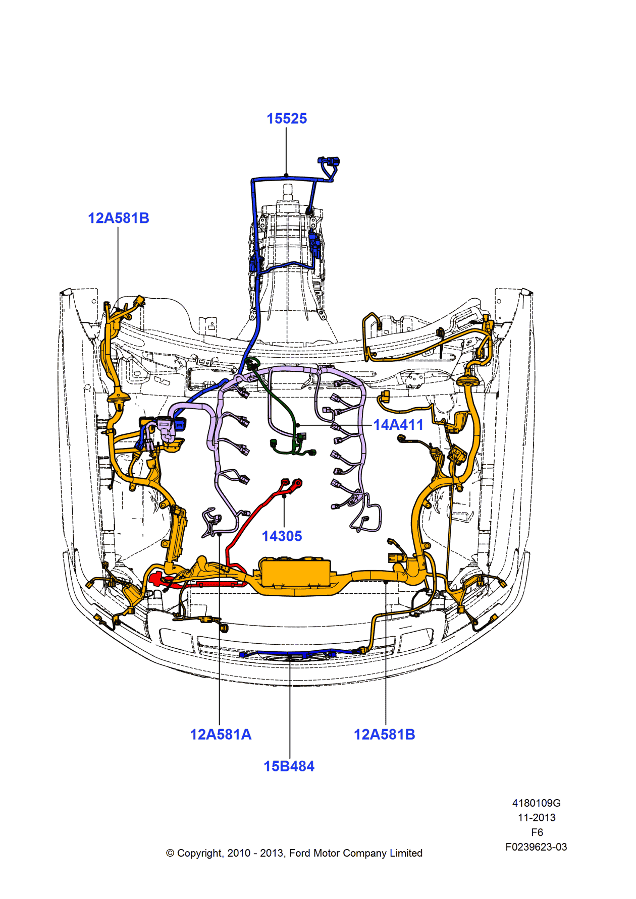 Ford DL3Z-12A581-VDB Wire Assembly