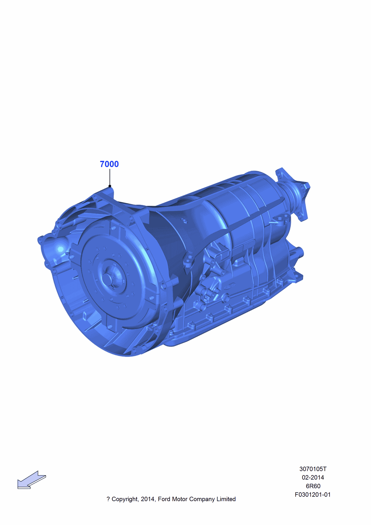Ford FL3Z-7000-F Automatic Transmission Assembly