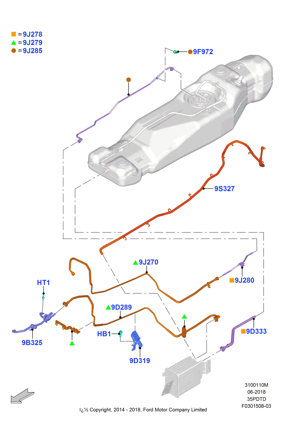 Ford JL3Z-9D333-A Hose - Connecting