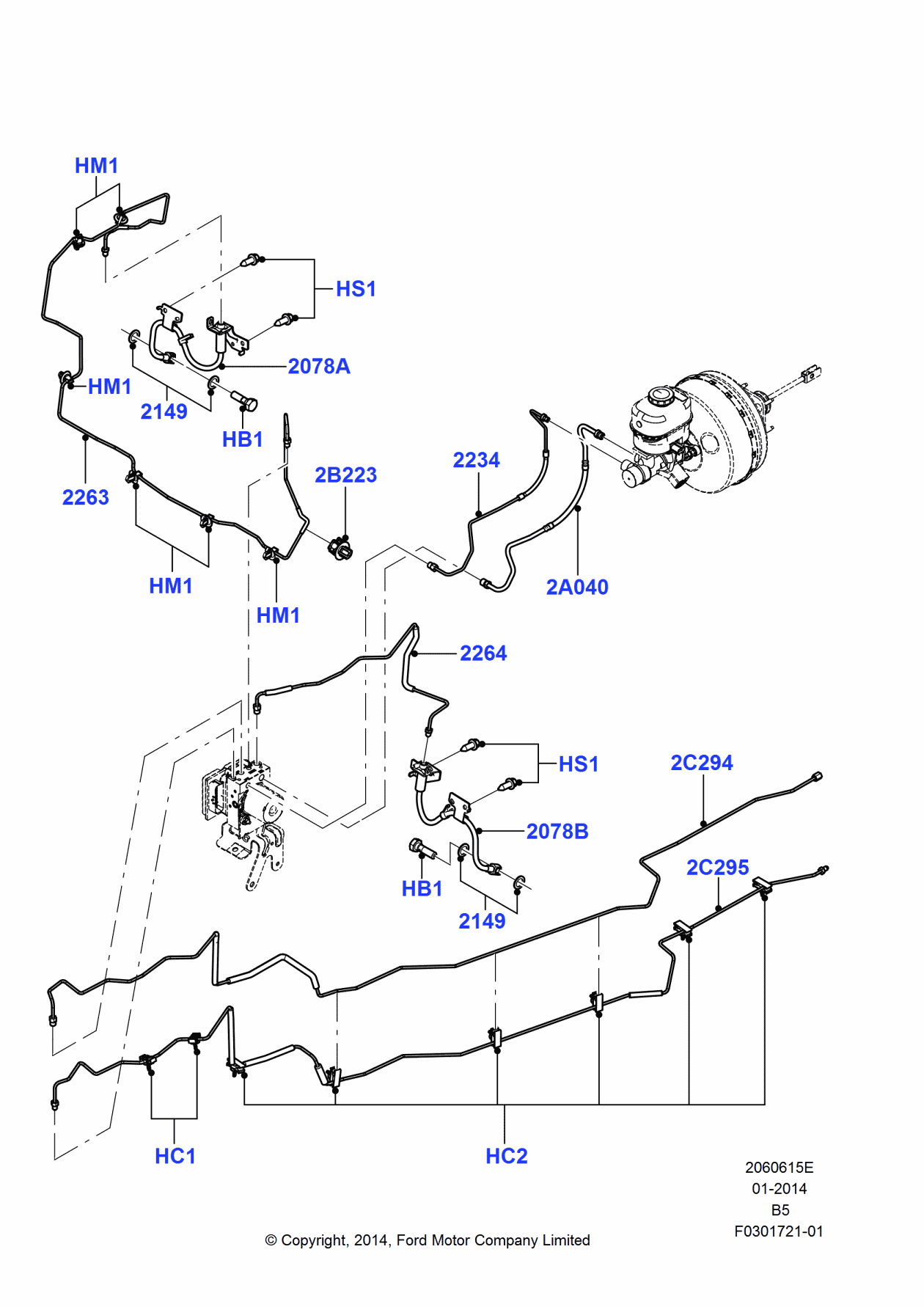 Ford FL1Z-2A040-A Pipe - Brake