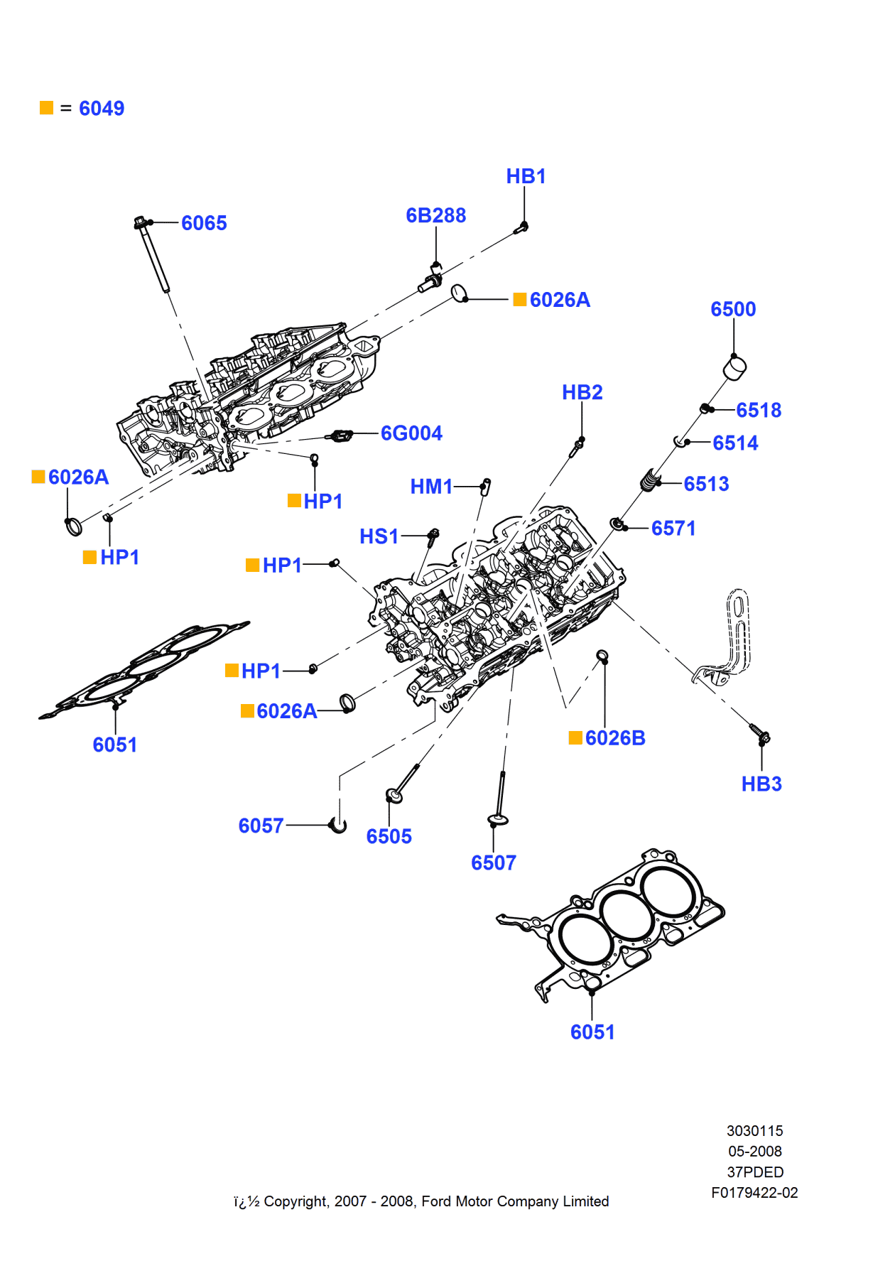 Ford 7T4Z-6513-AA Spring - Valve