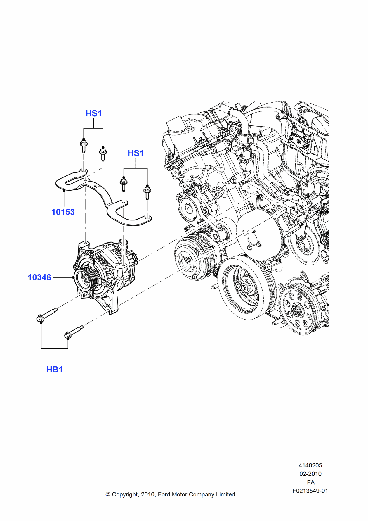Ford FU2Z-10V346-NRM Alternator Assembly