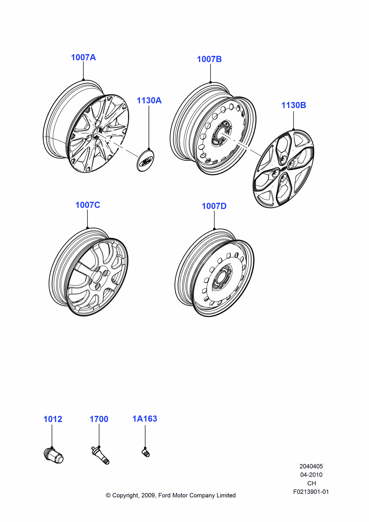 Ford BE8Z-1130-BCP Cover - Wheel