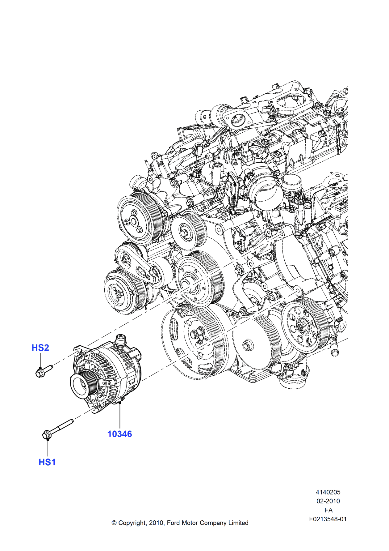 Ford FU2Z-10V346-AXRM Alternator Assembly