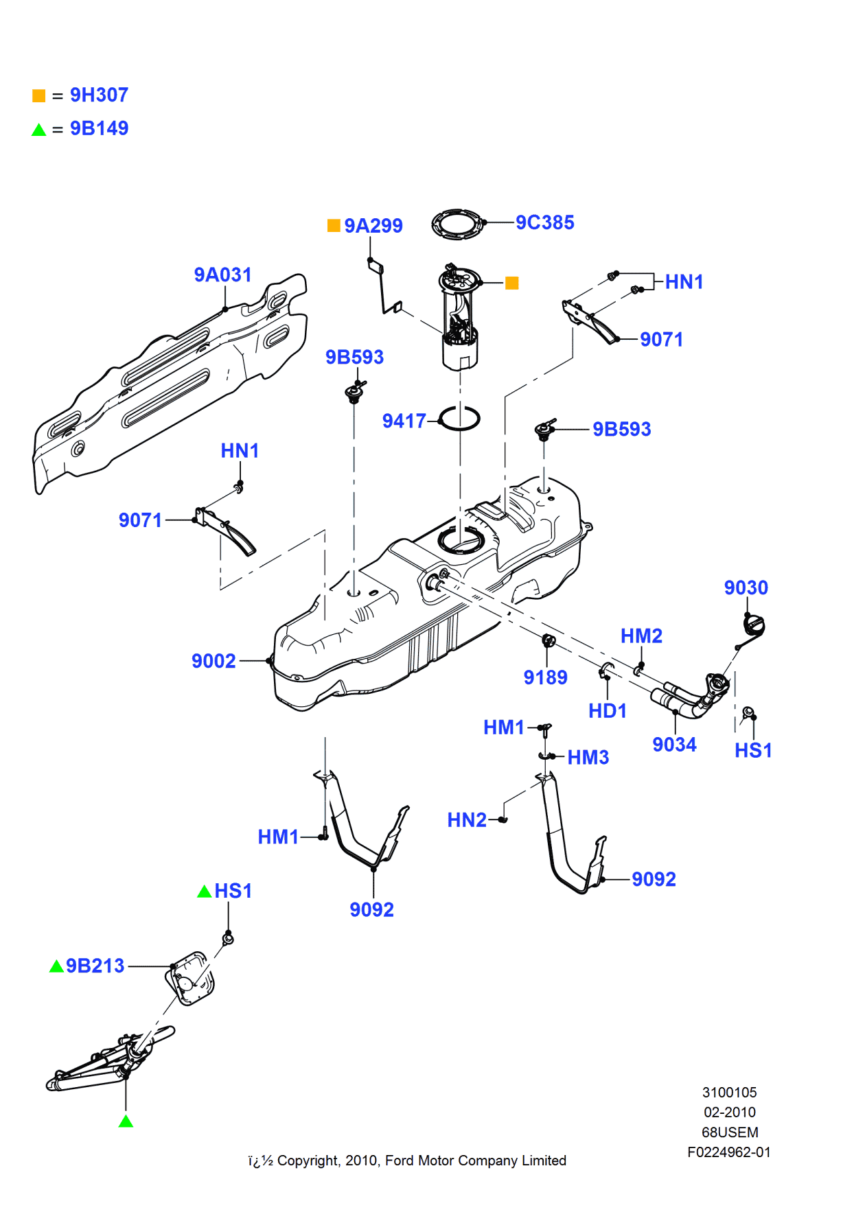 Ford BC3Z-9B149-G Kit - Fuel System Conversion