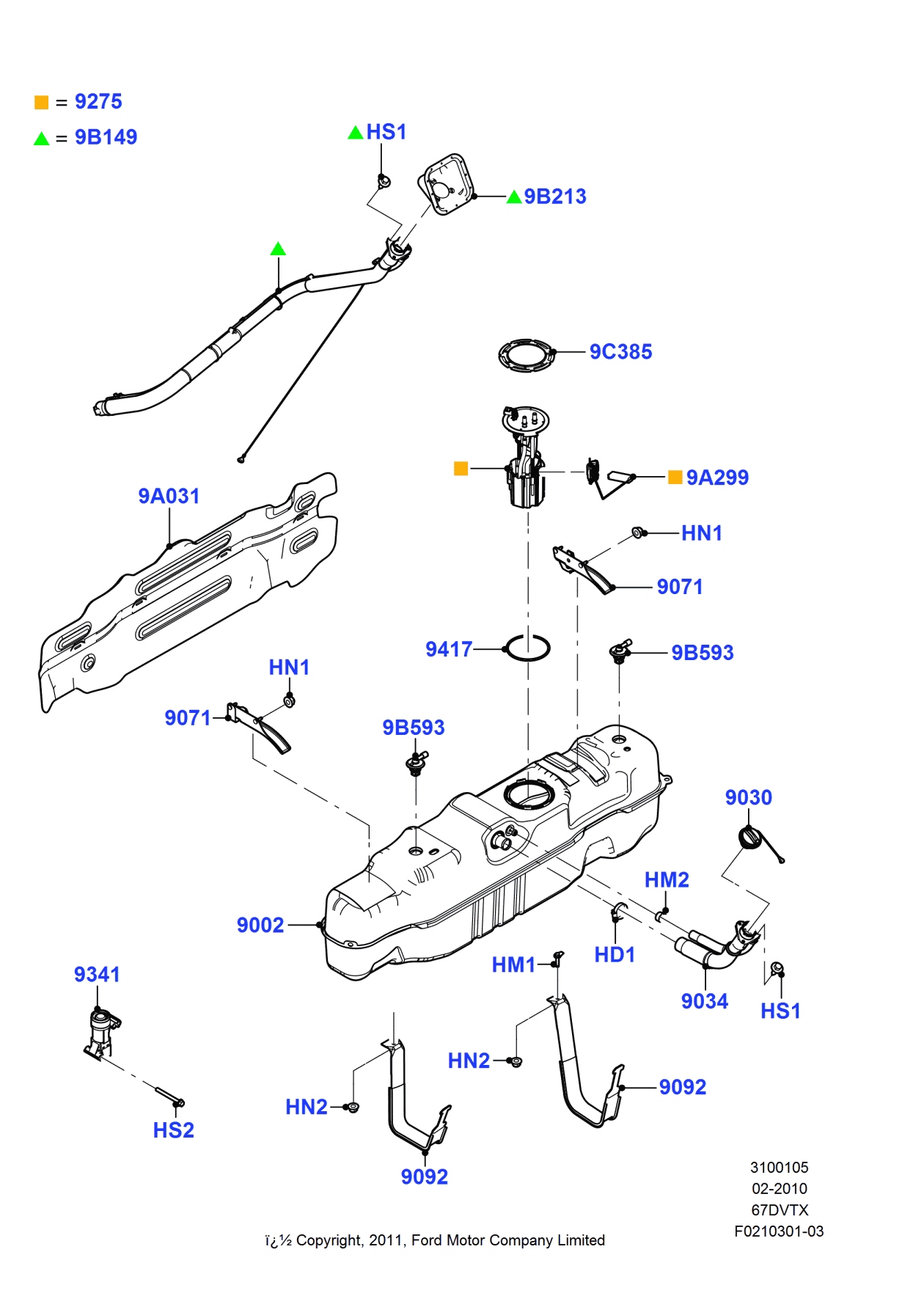Ford BC3Z-9B149-A Kit - Fuel System Conversion