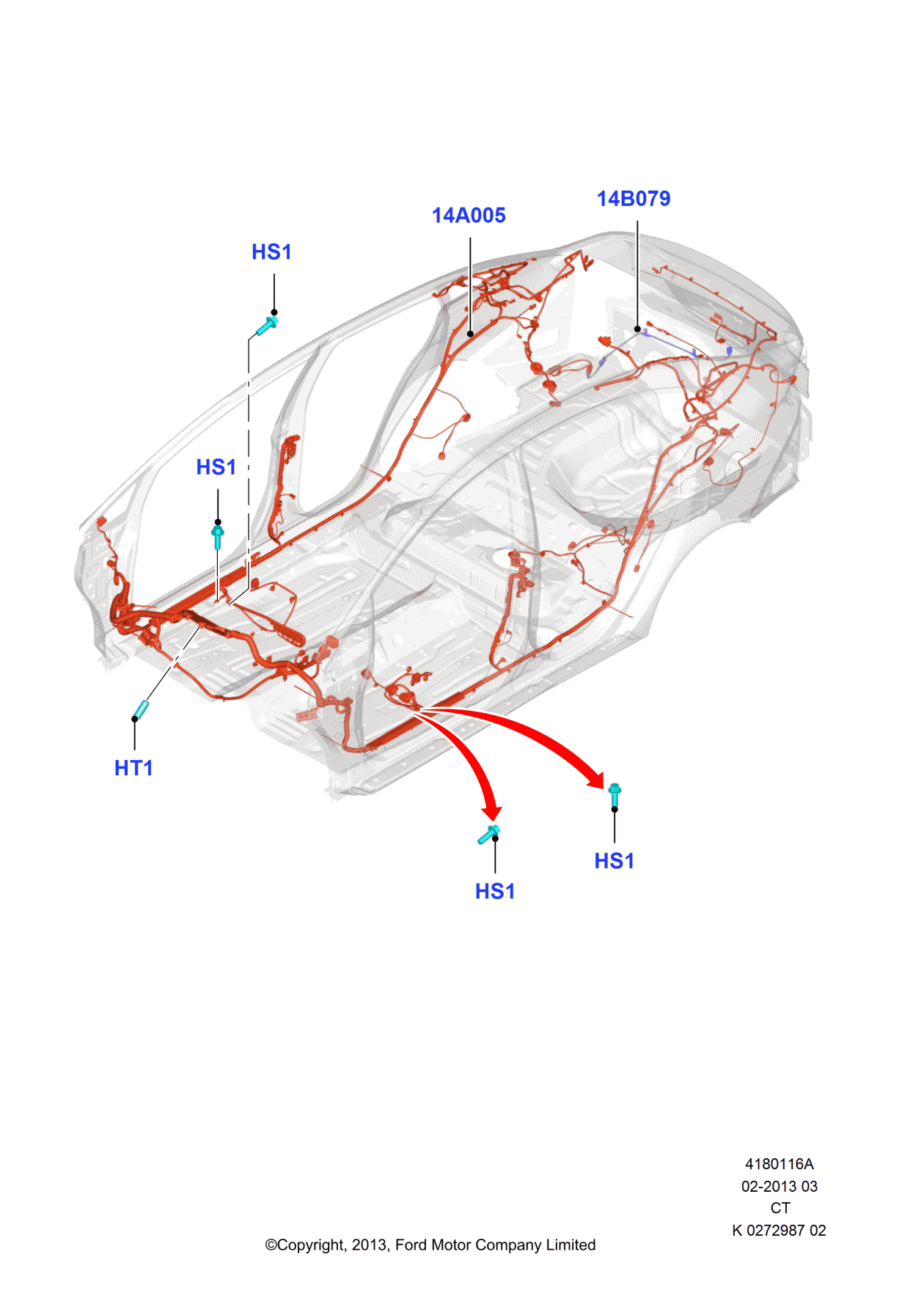 Ford G2BZ-14A005-Q Wiring Assembly