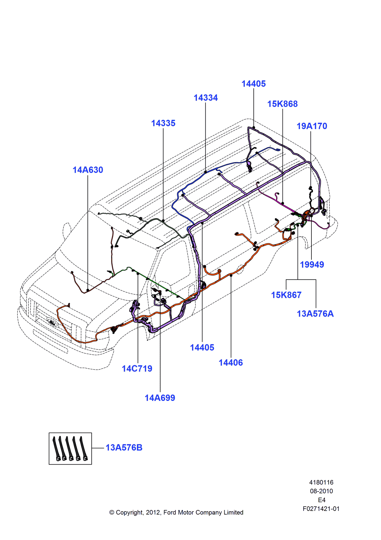 Ford DC2Z-14405-Z Wiring Assembly - Rear Lamps