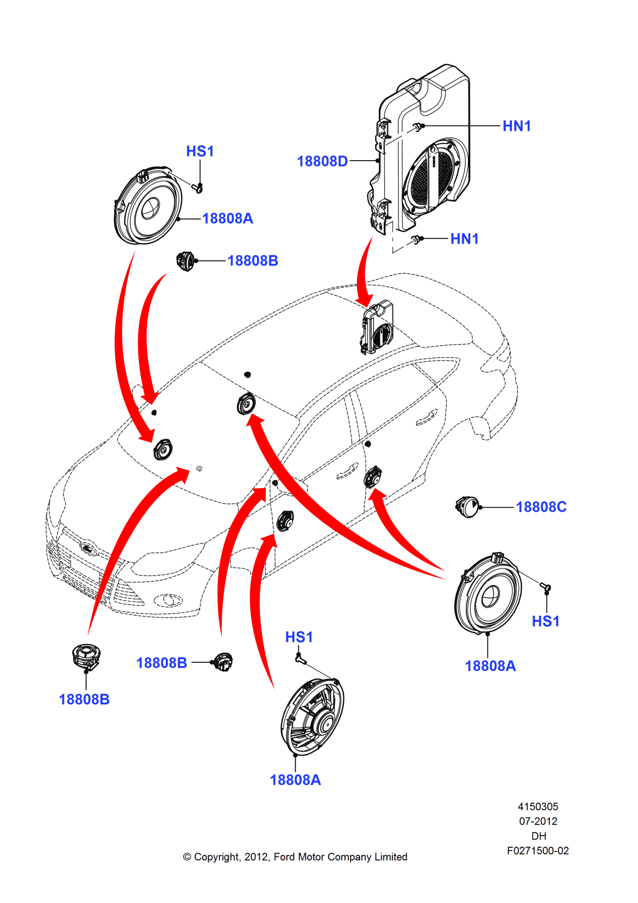 Ford -W707142-S442 Nut
