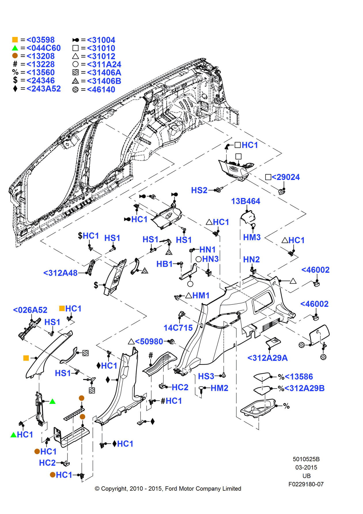 Ford DB5Z-78312A28-BA Cover - Access Hole