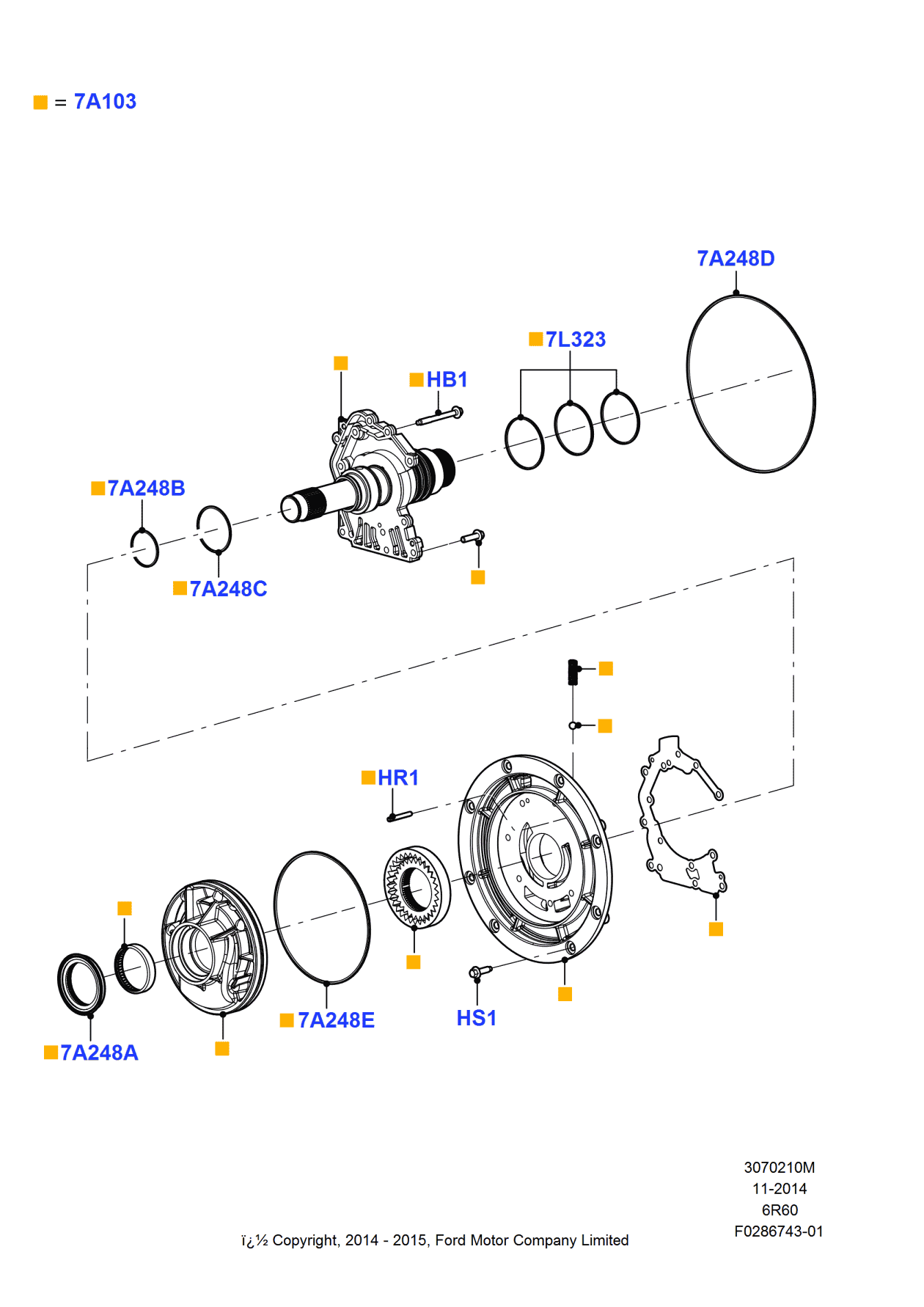Ford -W525592-S300 Pin - Spring