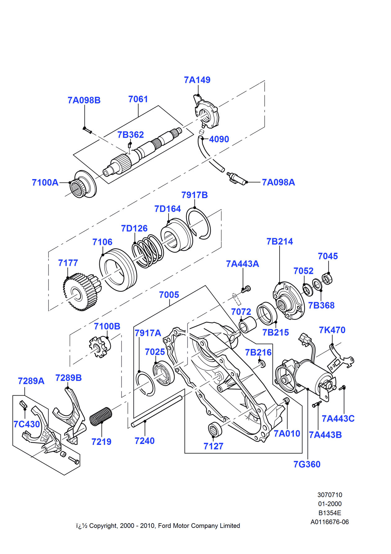 Ford 4L5Z-7061-AA Shaft Assembly - Output, Rear