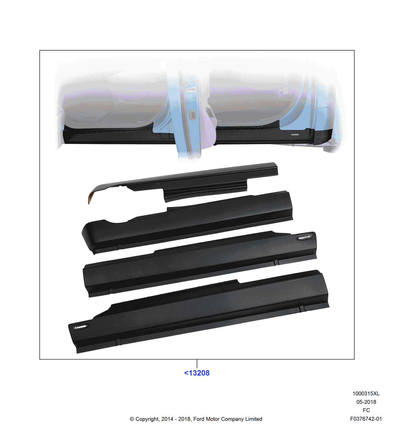 Ford VJL3Z-1613208-A Plate - Door Scuff