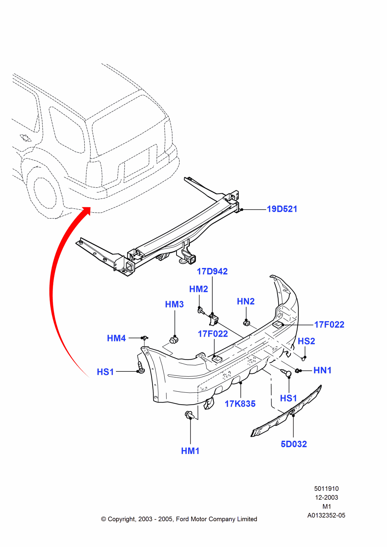 Ford 5L8Z-17K835-BAA Cover