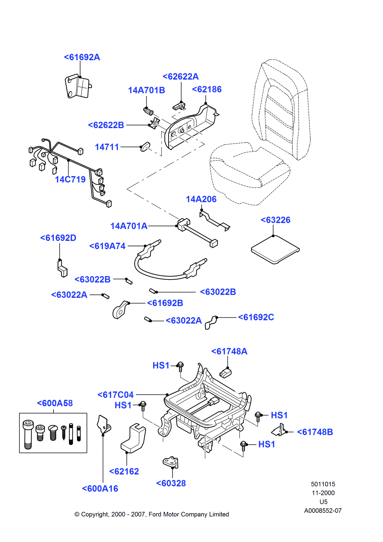 Ford 1L2Z-7862186-AAA Shield Assembly