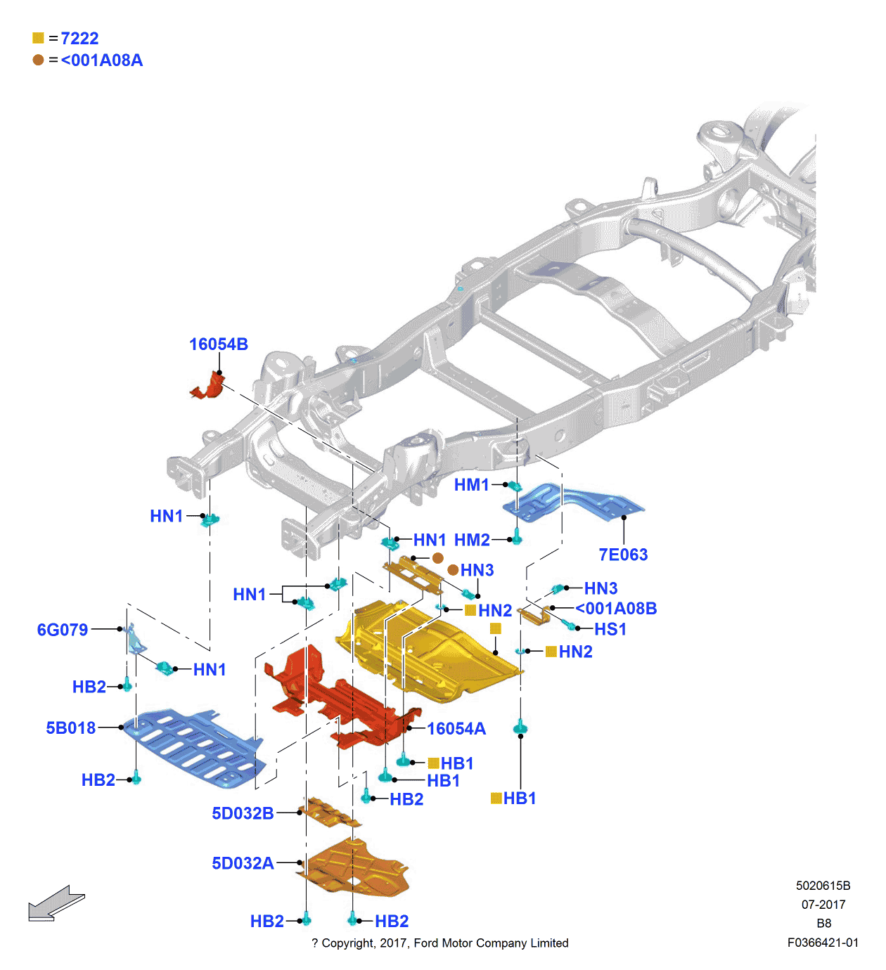 Ford JL1Z-16054-B Shield - Fender Apron, Passenger Side