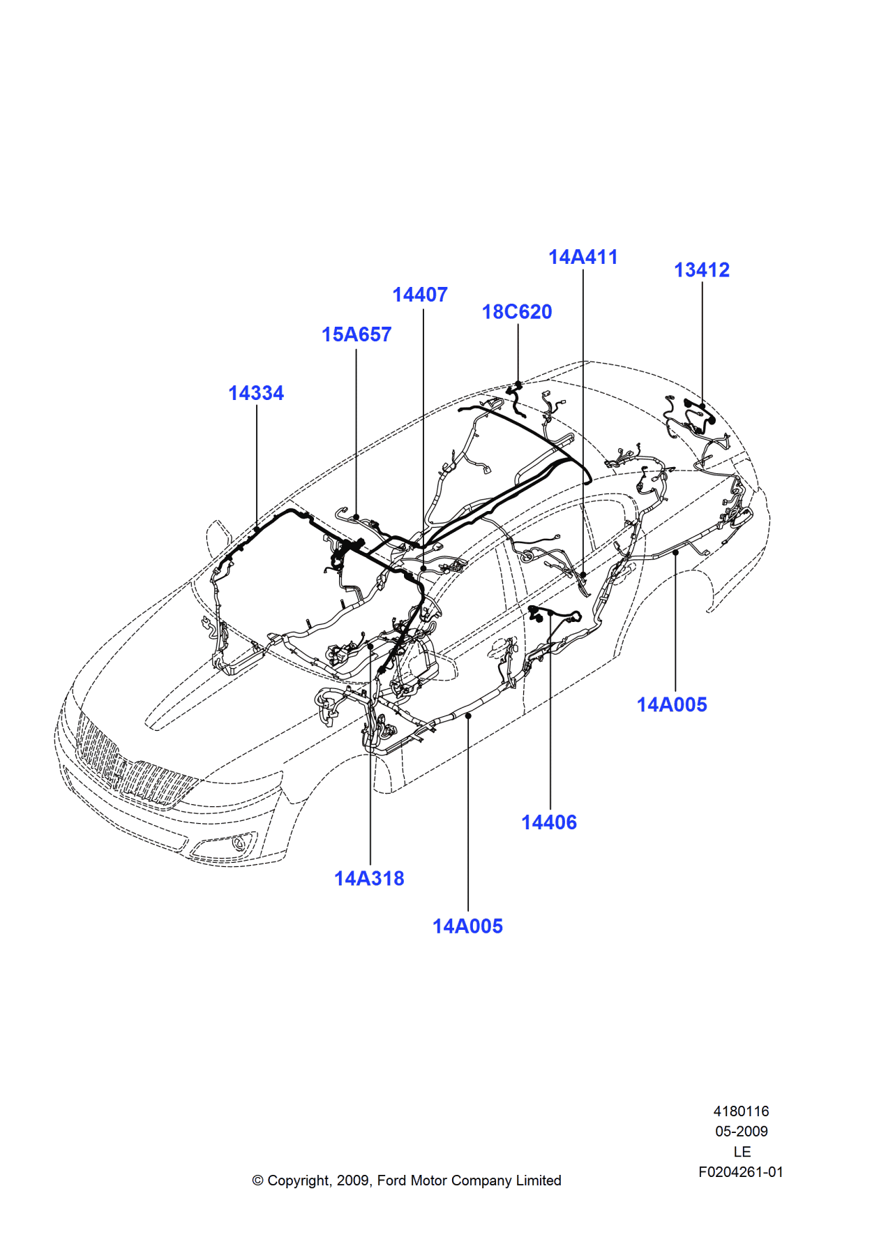 Ford DG1Z-14407-AA Wire Assembly - Fuel Sender