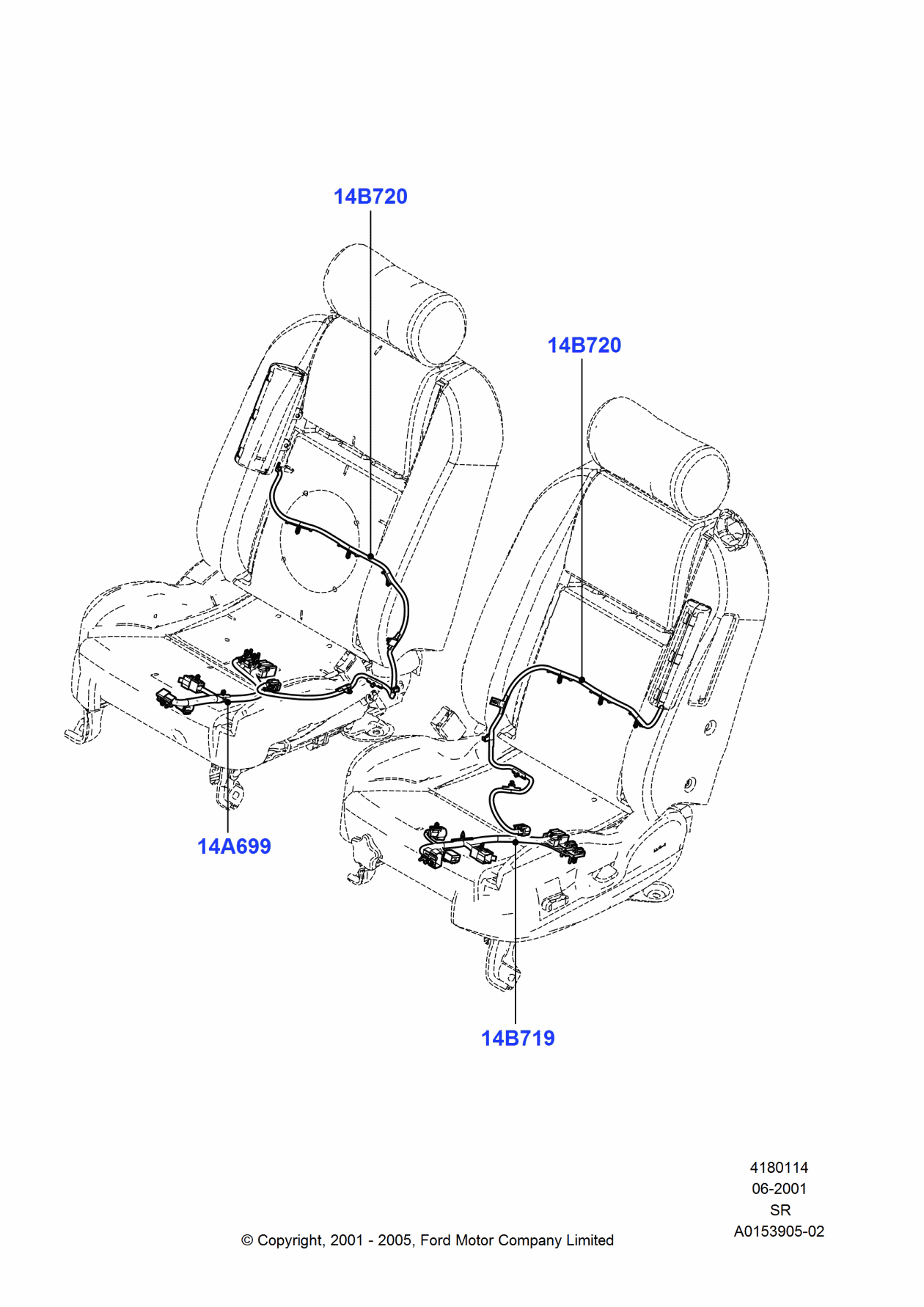 Ford 1W6Z-14A699-BA Wire Assembly, Passenger Side