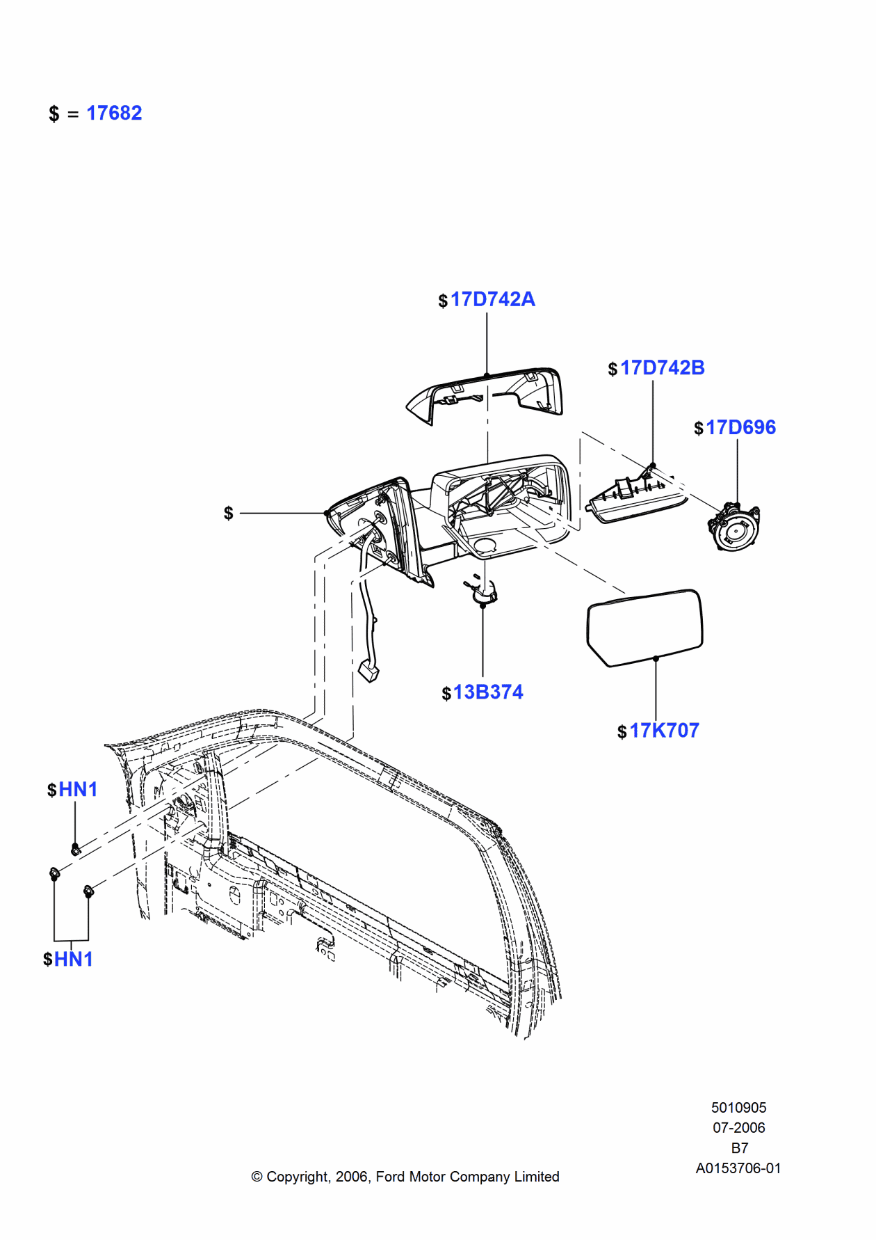 Ford 7L1Z-17D743-CA Cover, Driver Side