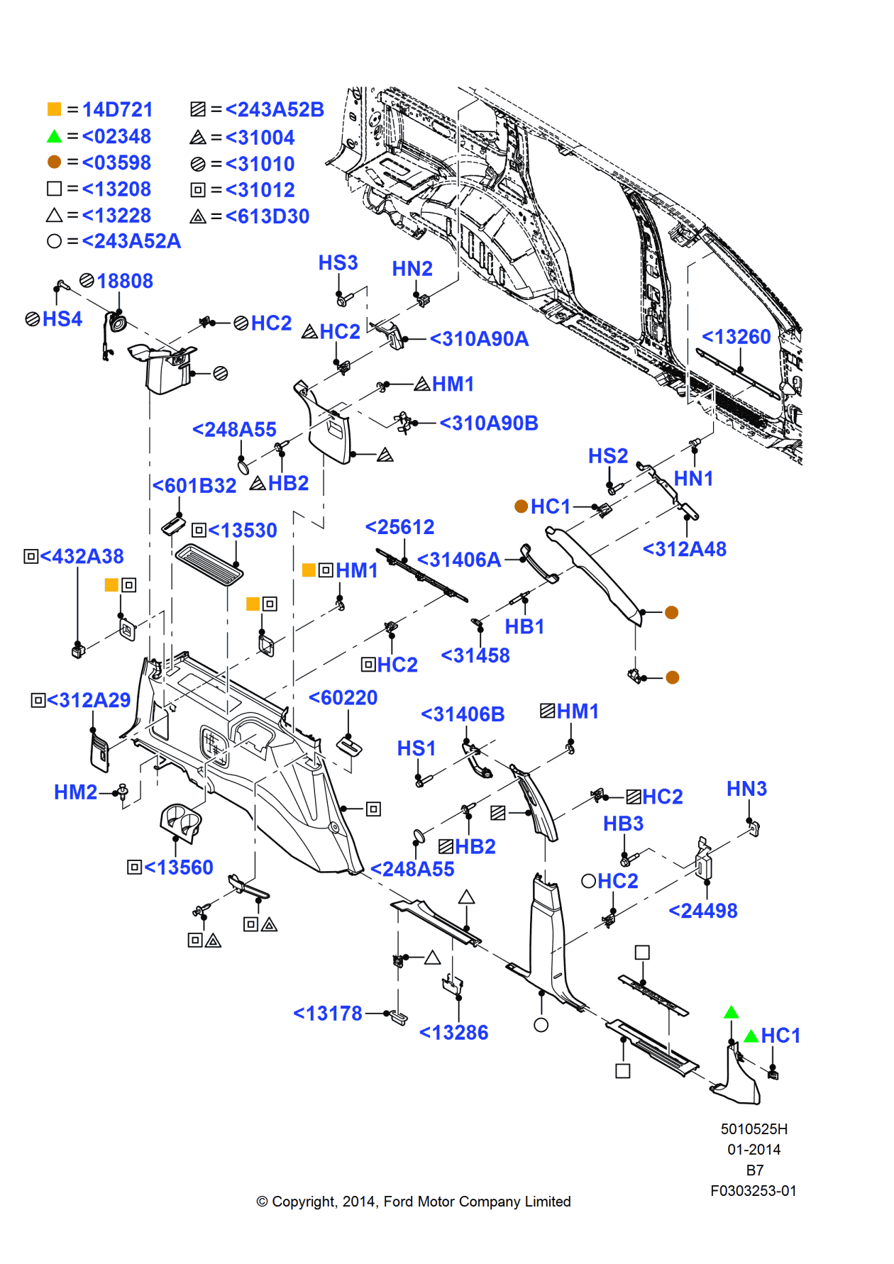 Ford GL1Z-7831011-DB Trim - Load Compartment