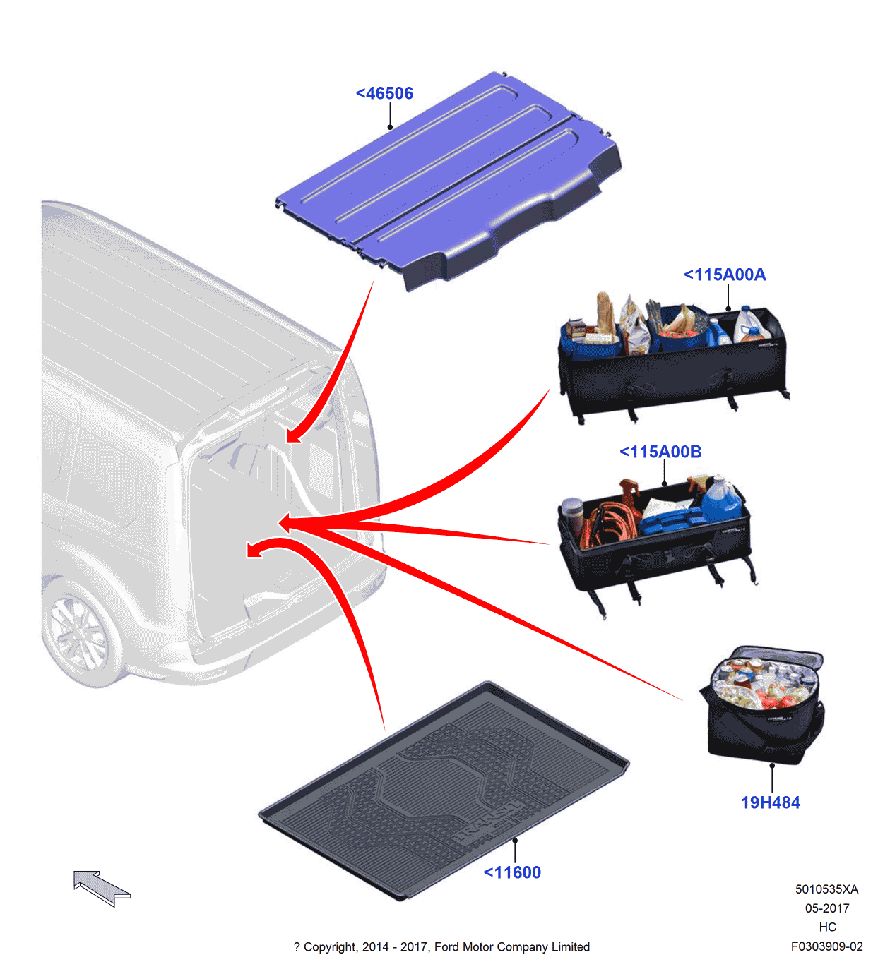 Ford ET1Z-6111600-BA Liner - Luggage Compartment