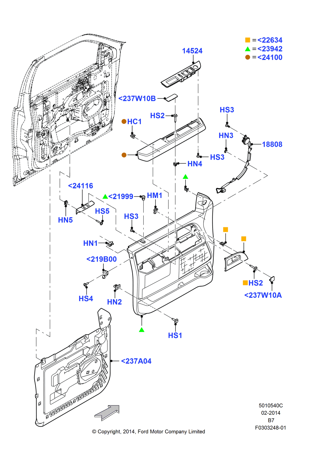 Ford FL1Z-7824116-A Bracket - Armrest, Passenger Side