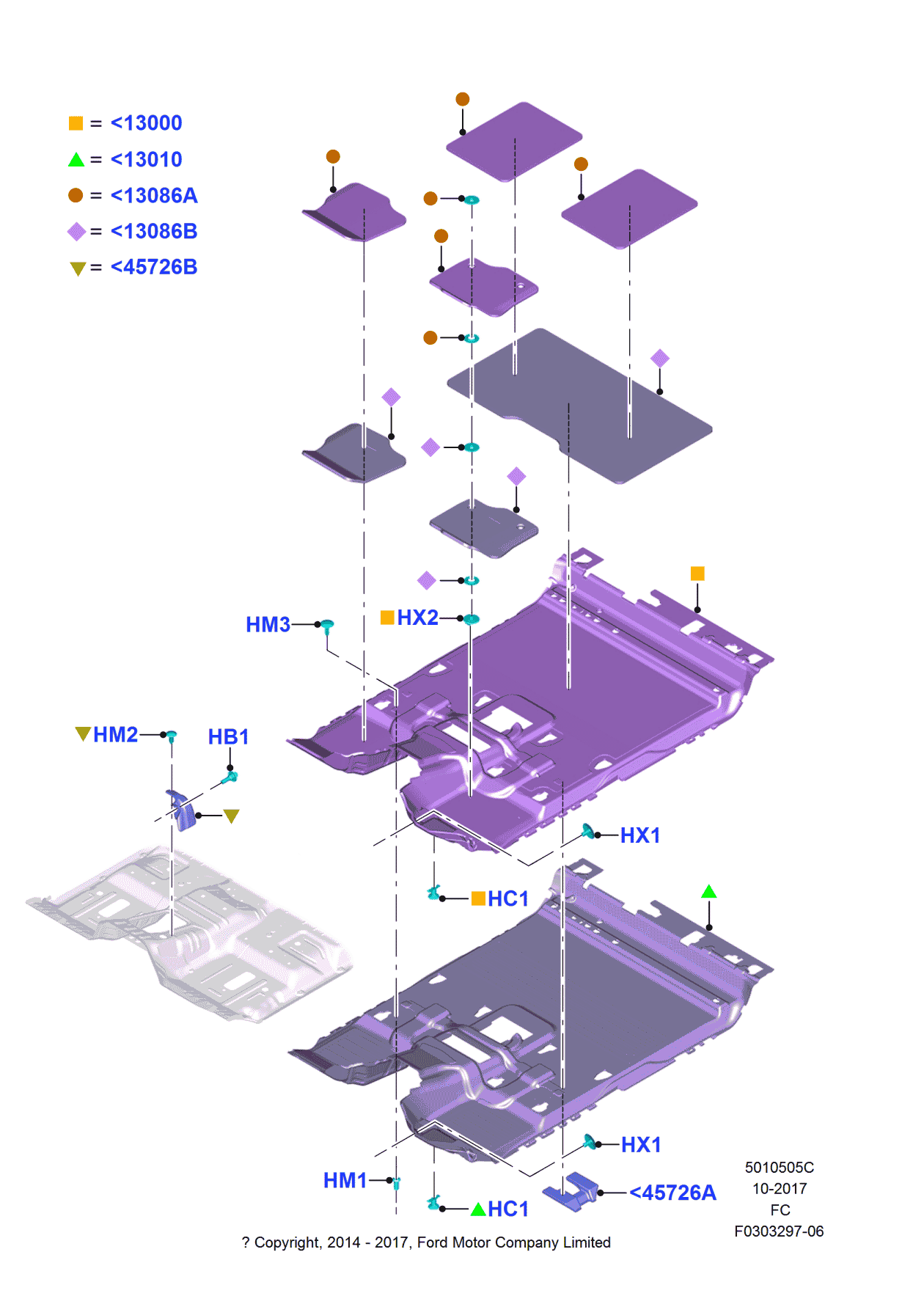 Ford HL3Z-1613000-DB Carpet - Floor
