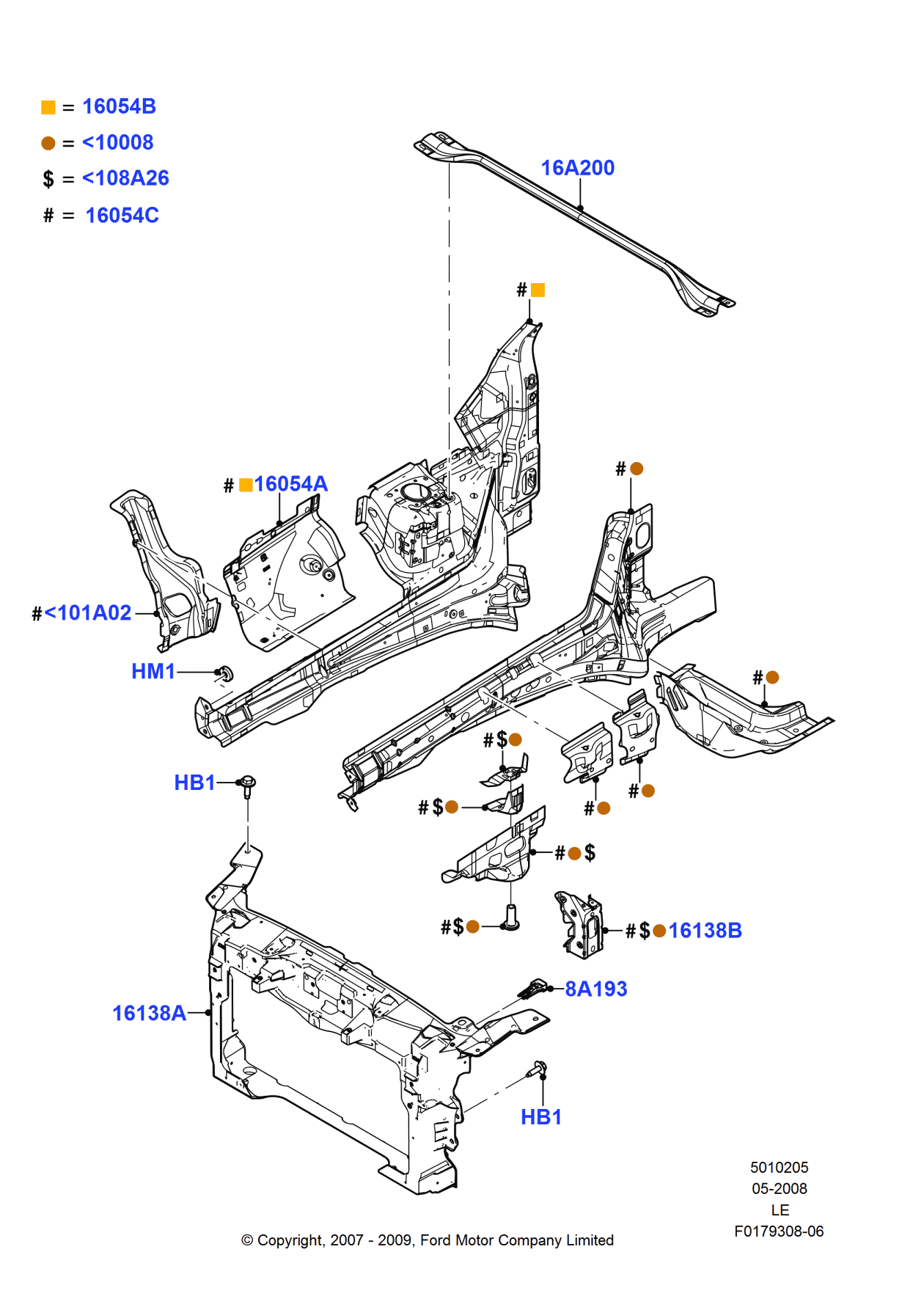Ford DG1Z-16138-ACP Front End Assembly