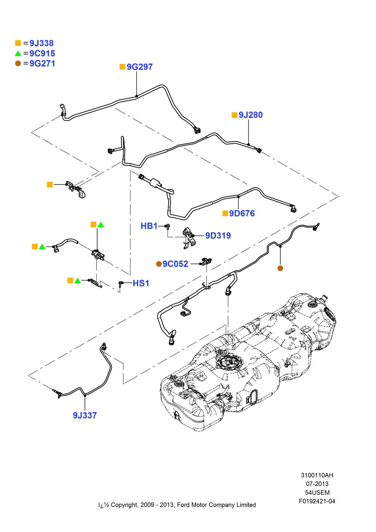 Ford AL1Z-9J338-B Tube