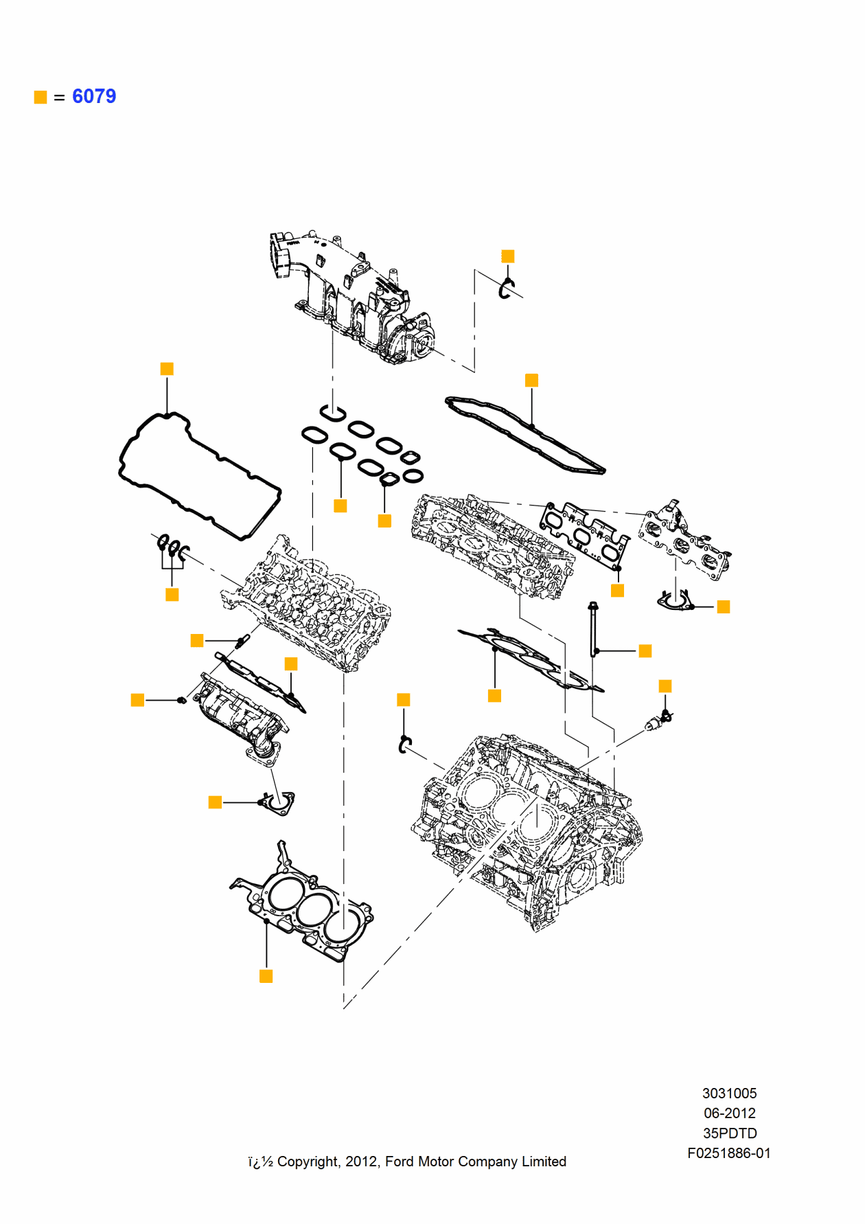 Ford AA5Z-6079-B Kit - Gasket