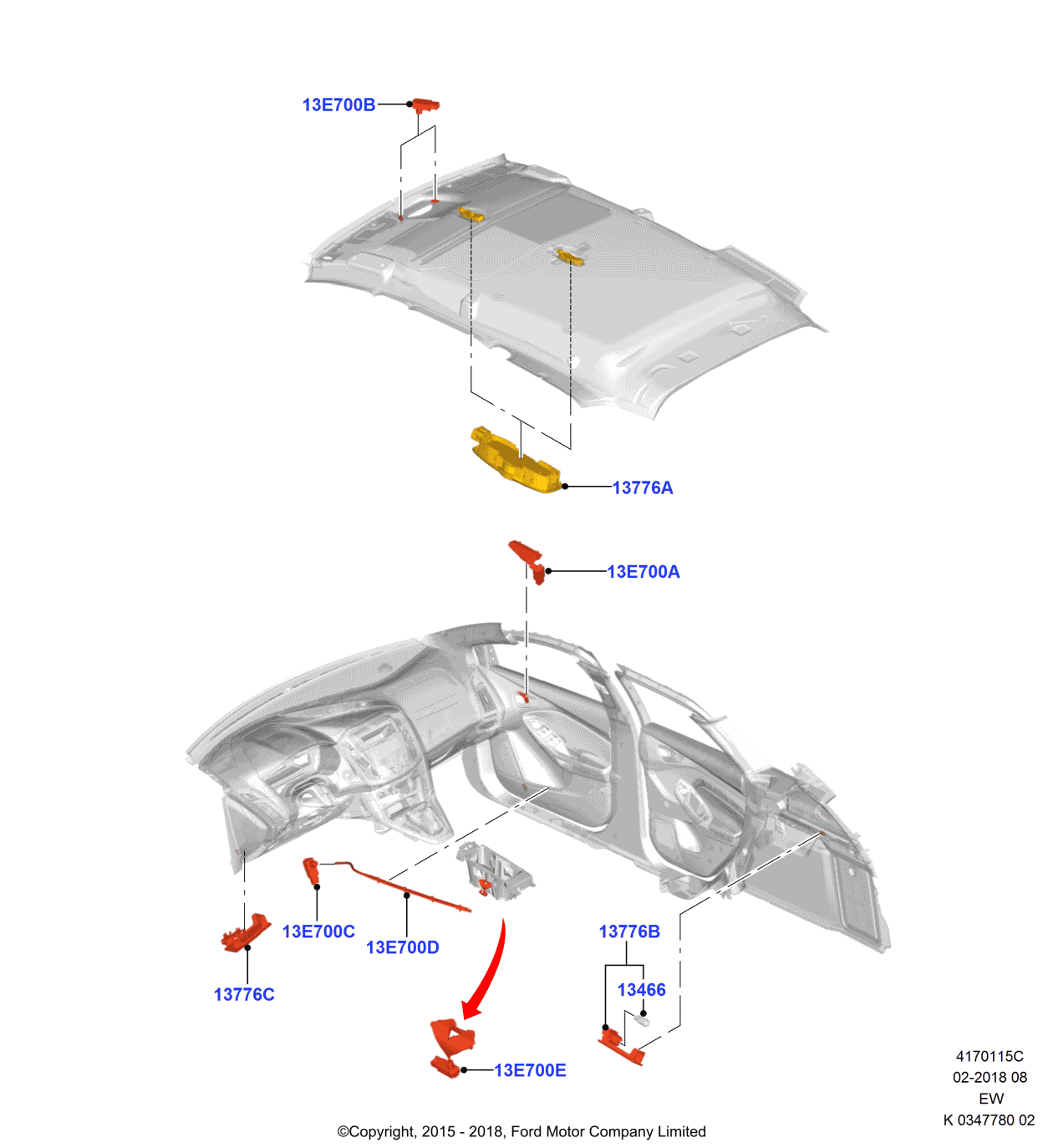 Ford AM5Z-13C626-B Lamp Assembly - Led