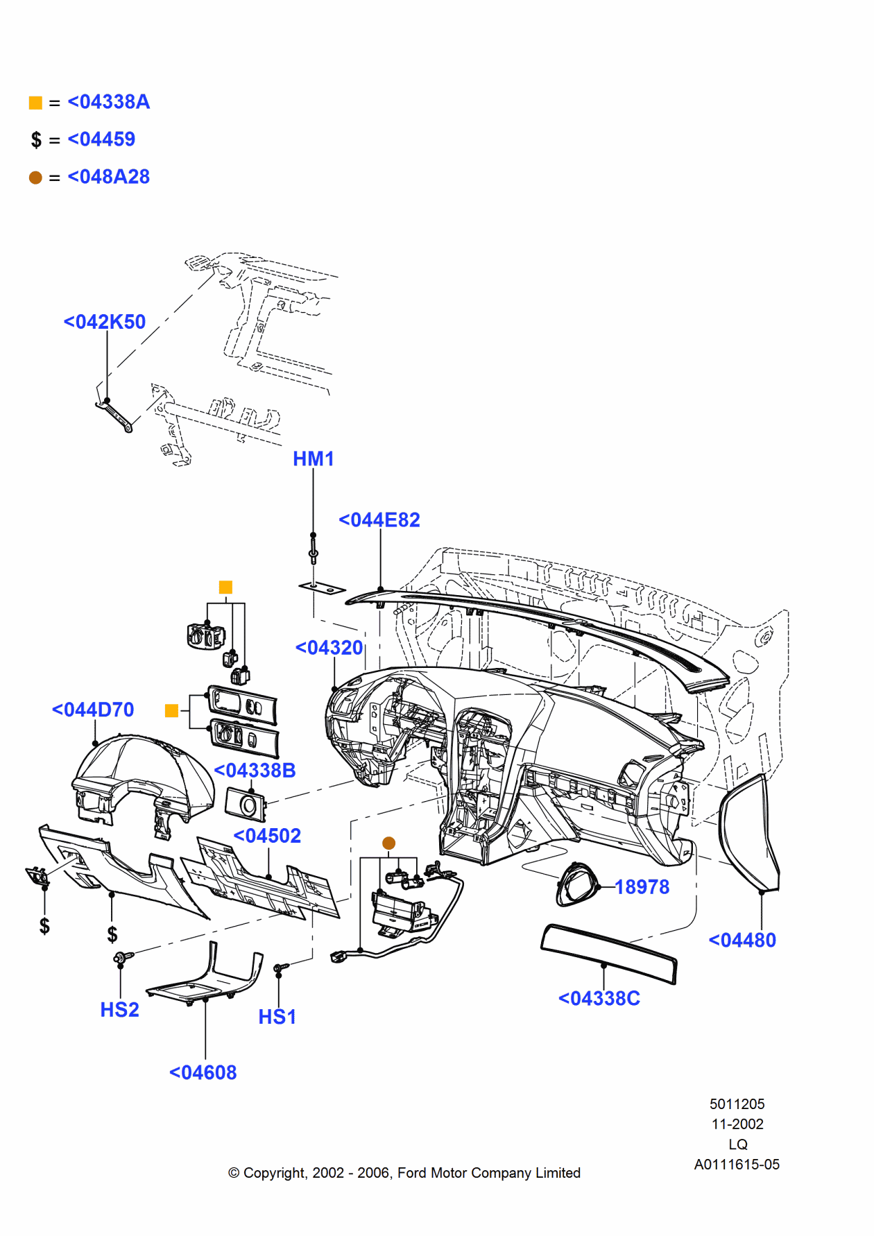 Ford 5W4Z-5404338-AAA Panel - Instrument