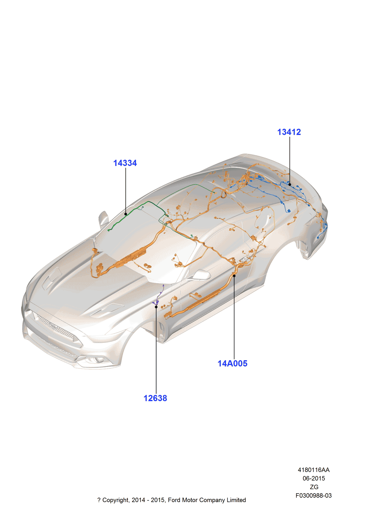 Ford FR3Z-14A005-AAA Wiring Assembly