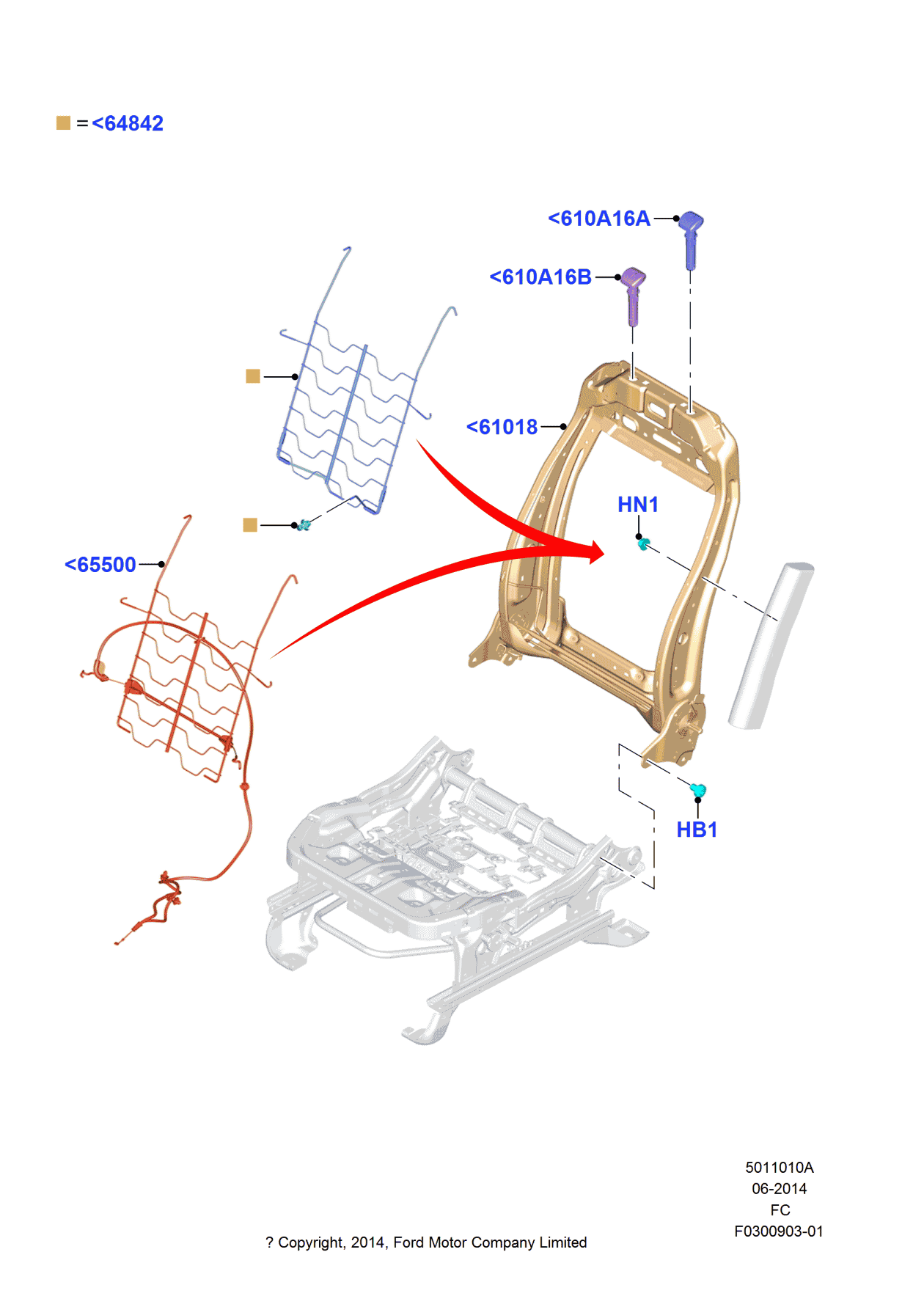 Ford CU5Z-9665501-E Adjuster Assembly - Seat Back