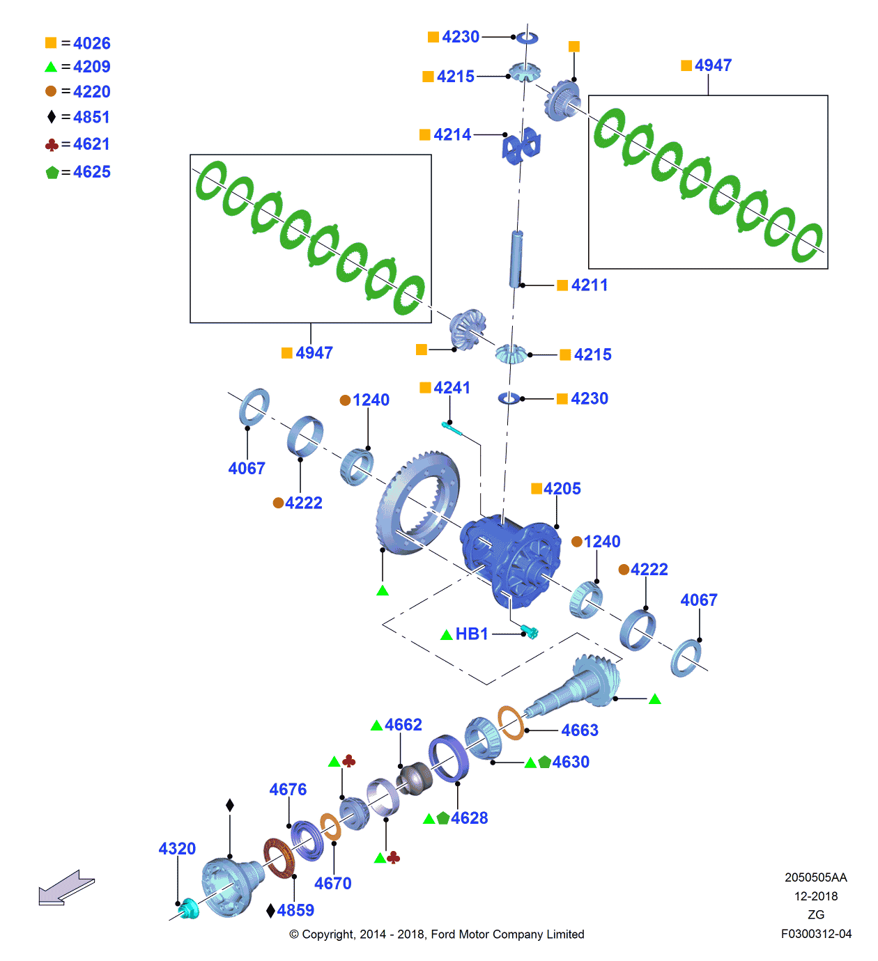 Ford FR3Z-4067-H Shim