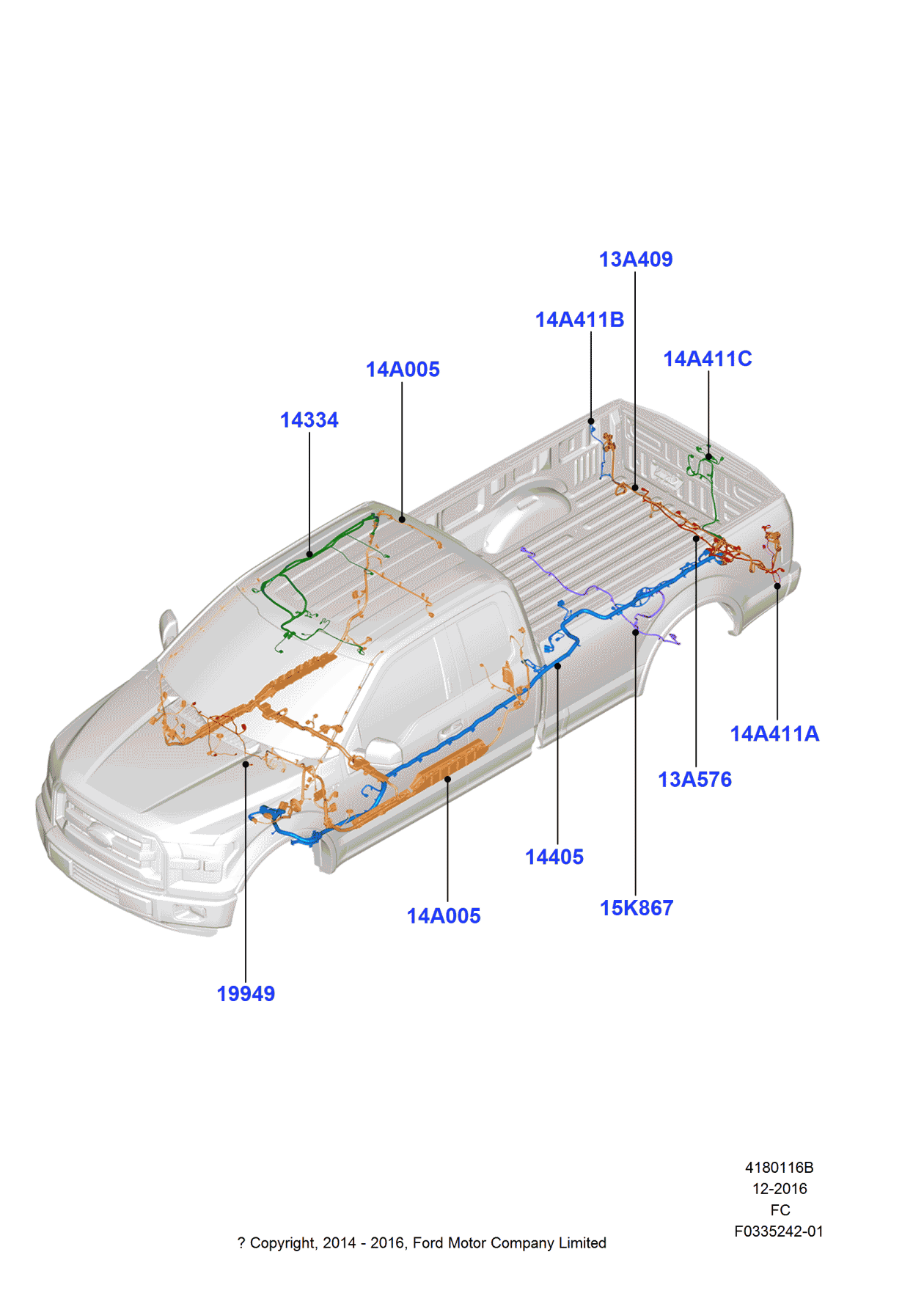 Ford GL3Z-13A409-B Wire Assembly