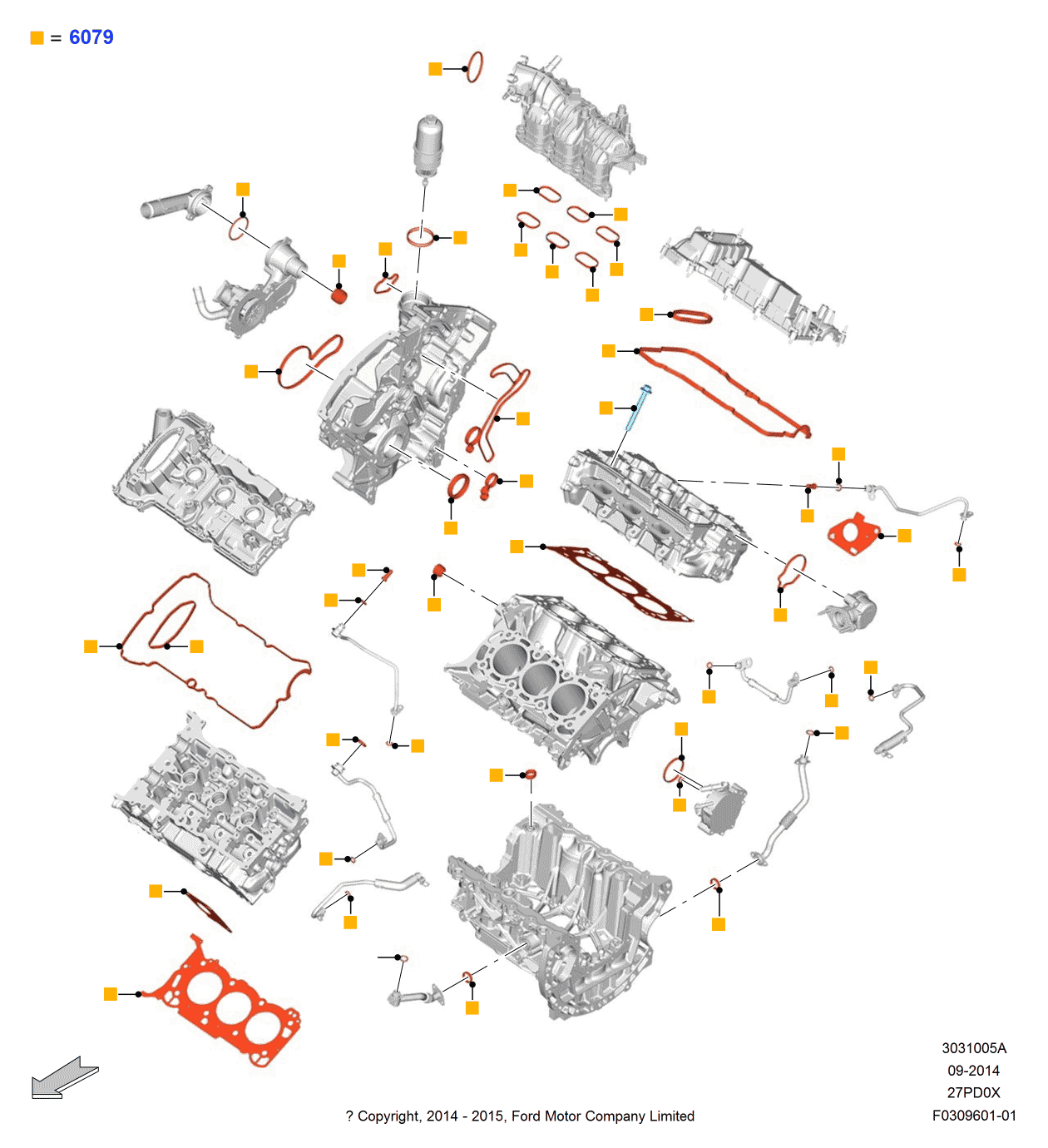 Ford FL3Z-6079-A Kit - Gasket