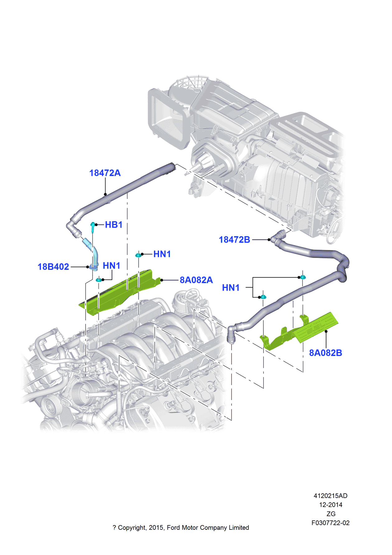 Ford FR3Z-8A082-A Bracket
