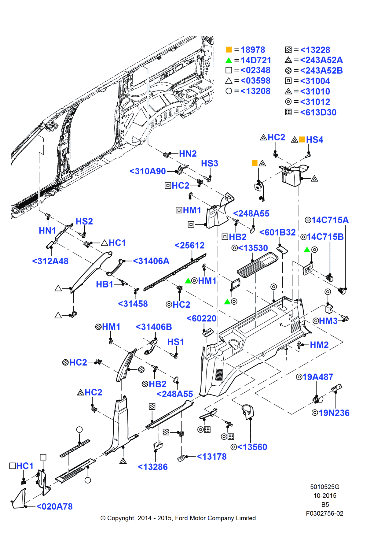 Ford BL7Z-7803598-AB Moulding - Windshield