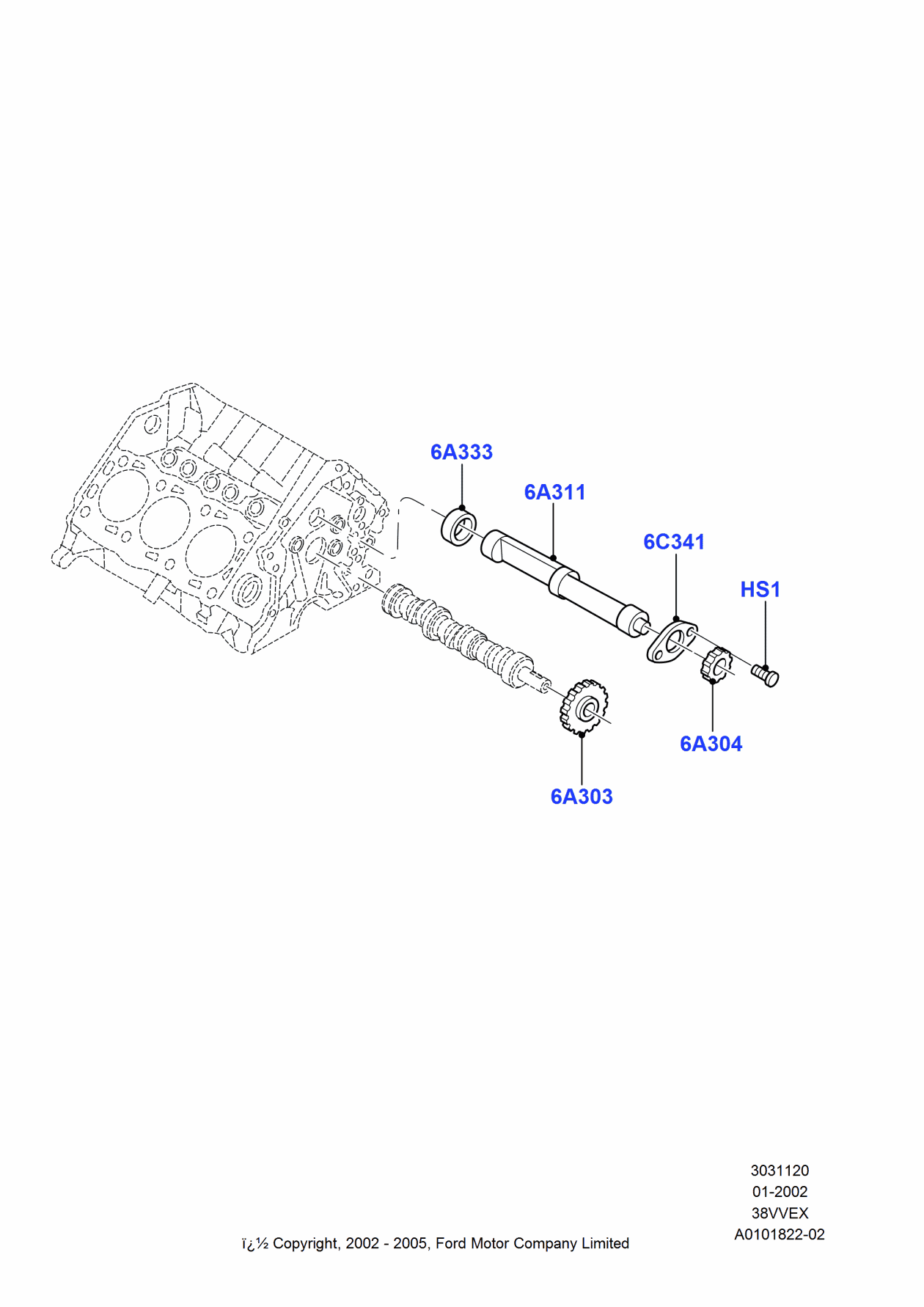 Ford XF2Z-6A311-AA Shaft - Balance