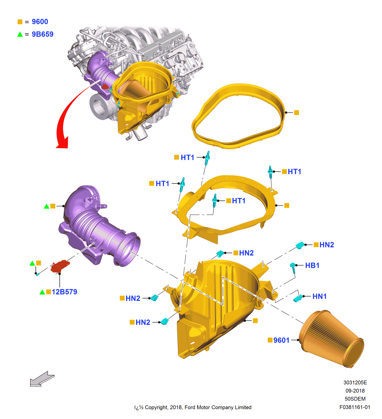 Ford KR3Z-9600-A Cleaner Assembly - Air