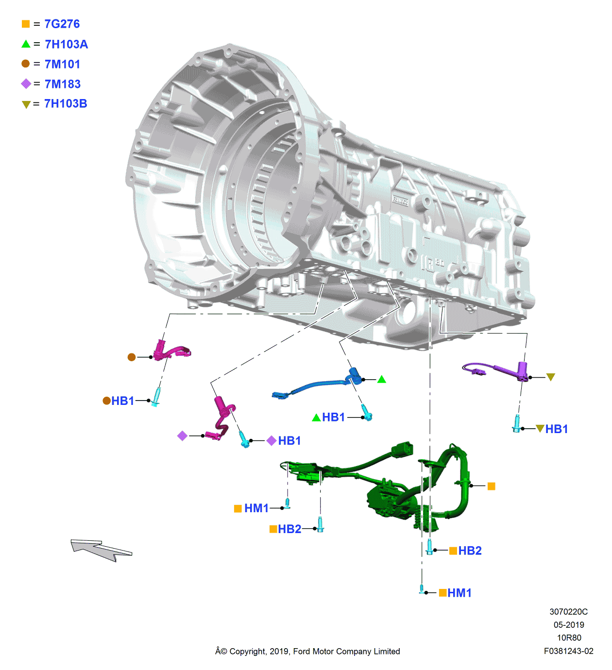 Ford -W718470-S300 Pin - Trim