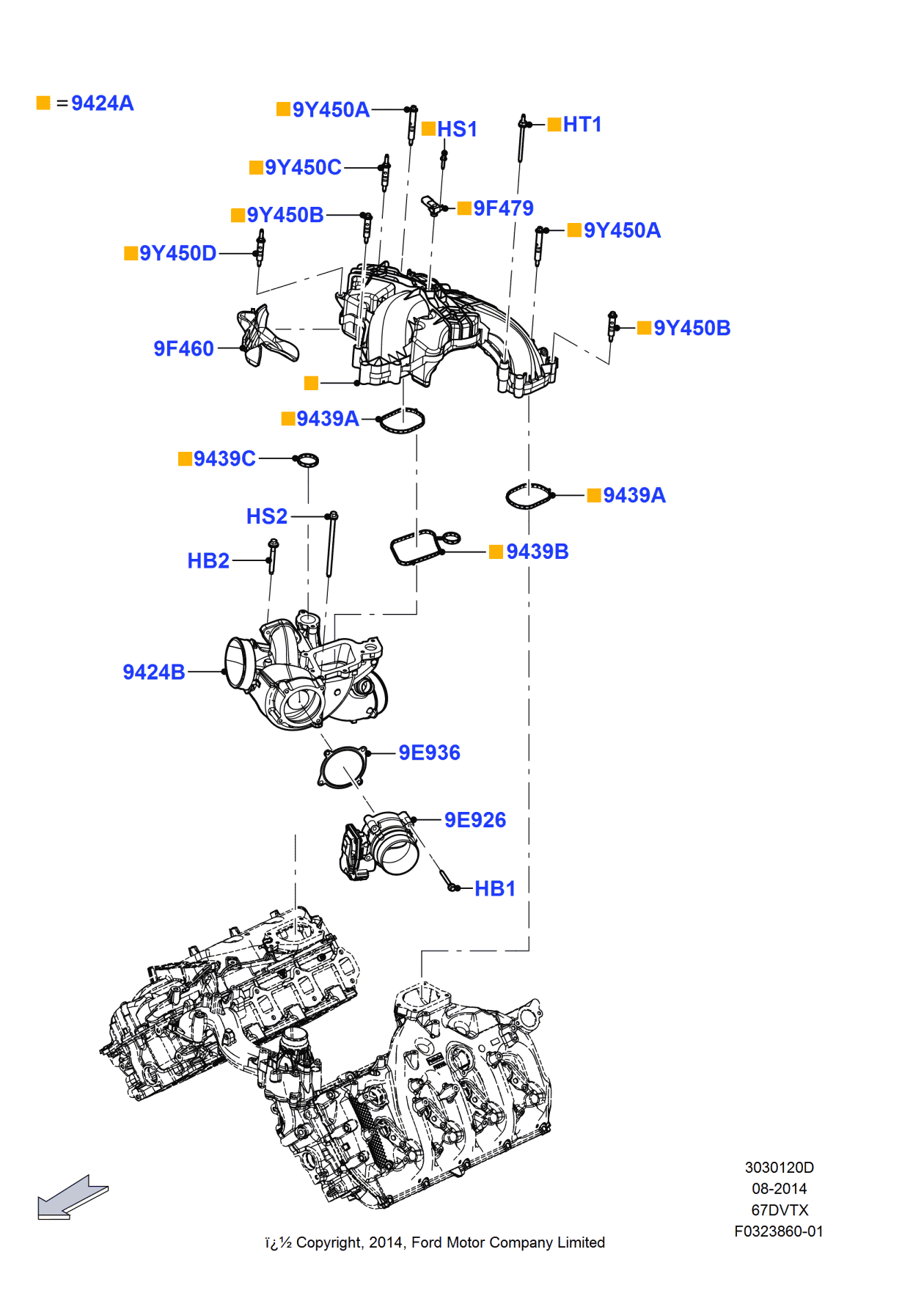 Ford BC3Z-9Y450-C Bolt