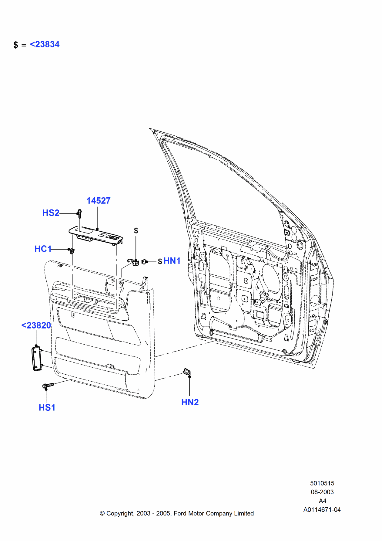Ford 5F2Z-14527-CAB Housing - Switch, Driver Side