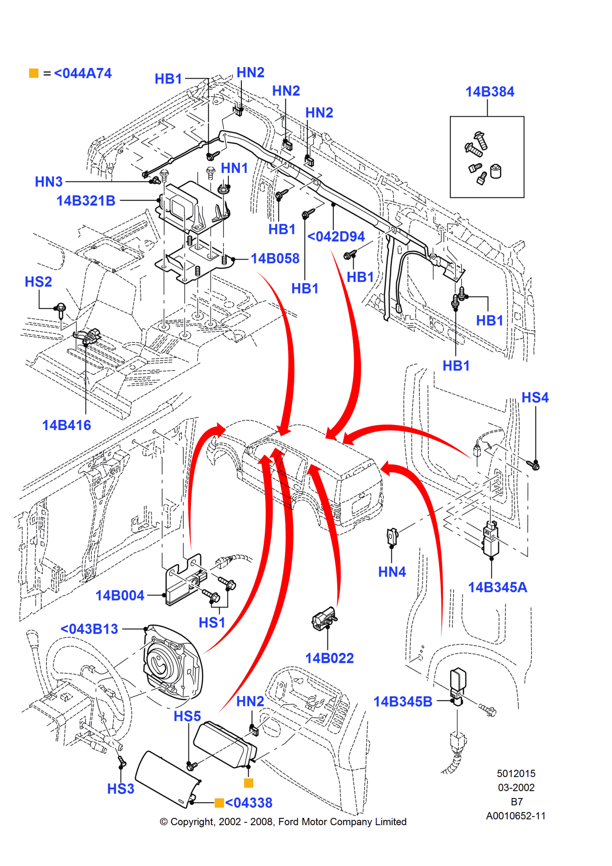 Ford 5L1Z-14B321-BA Sensor Assembly - Air Bag