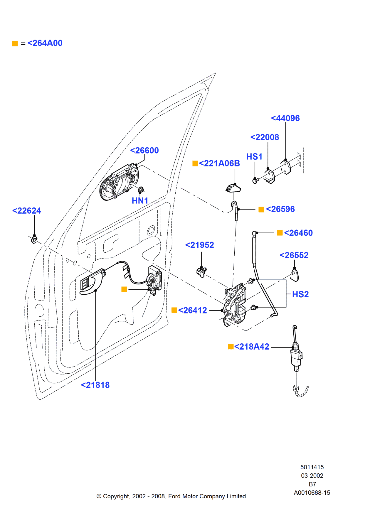 Ford 4L1Z-78264A00-AB Remote Control System, Passenger Side