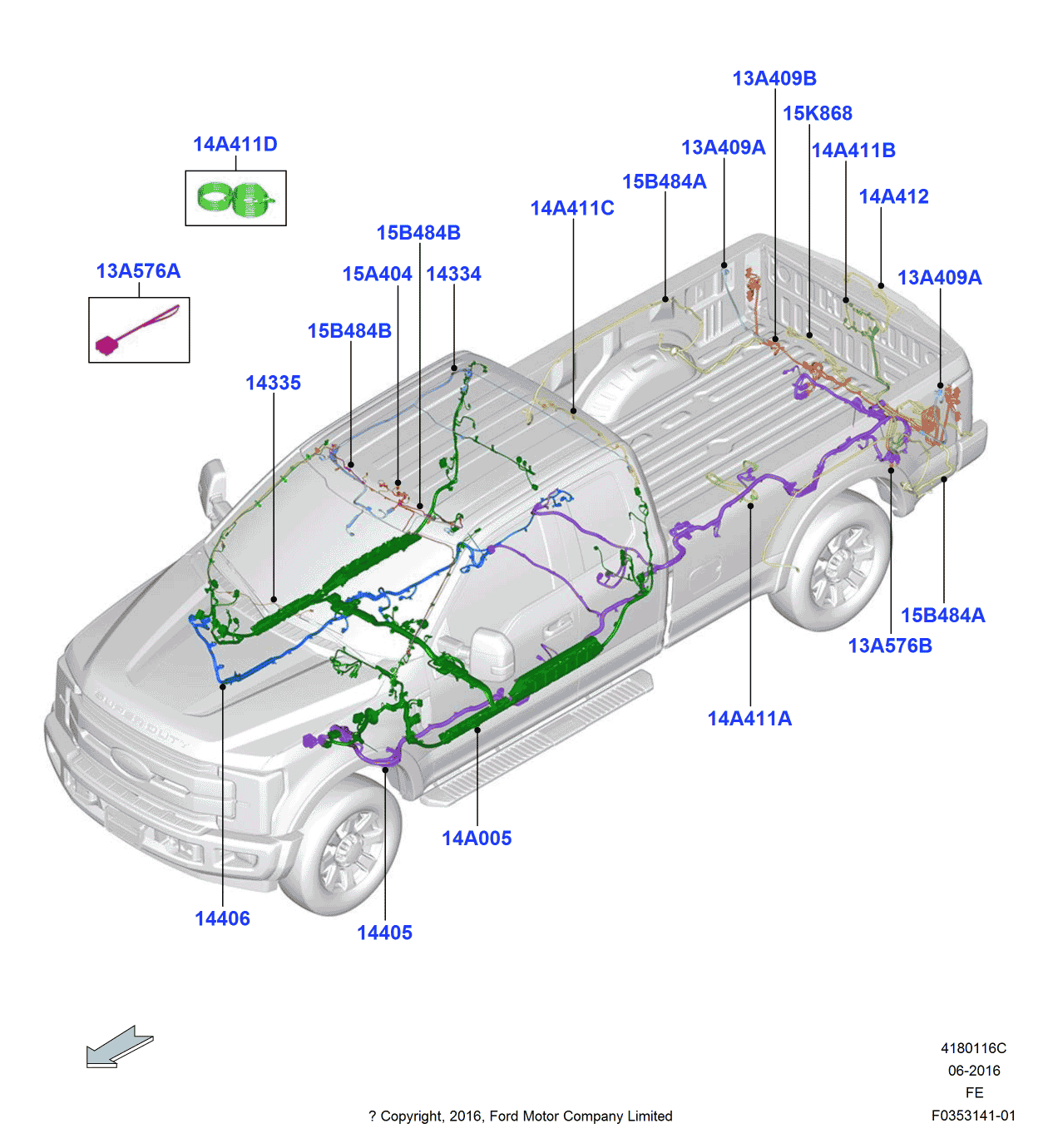 Ford HC3Z-14A412-BA Wire - Jump - Central Door Locking