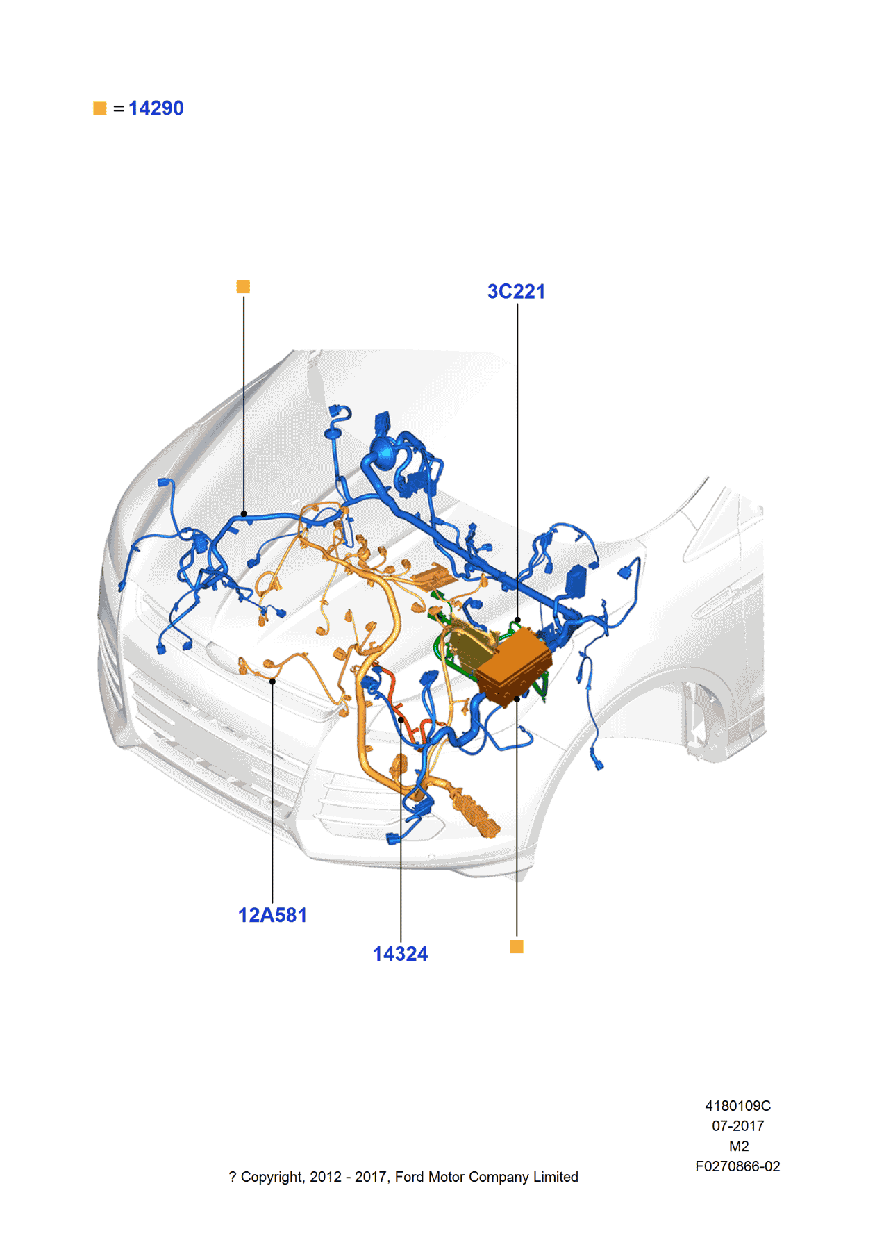 Ford FV4Z-14290-AF Wire Assembly