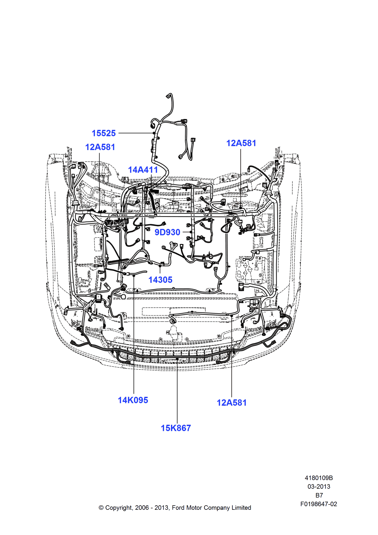 Ford AL1Z-12A581-DA Wire Assembly